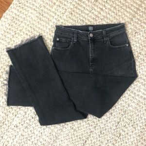 BDG Light Black/Grey Kick Flare High Waisted Jeans